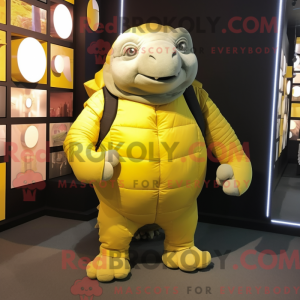 Gul Glyptodon maskot...