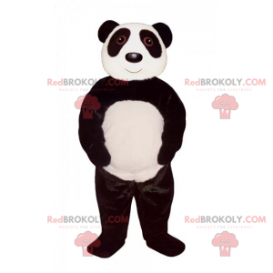 Mascote panda preto e branco - Redbrokoly.com