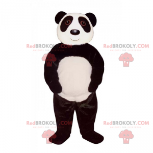 Mascotte de panda noir et blanc - Redbrokoly.com