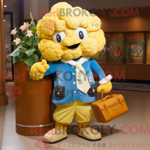 Gull blomkål maskot drakt...