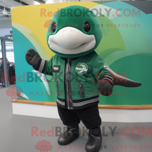 Forest Green Narwhal maskot...