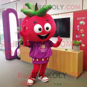 Magenta Strawberry mascot...