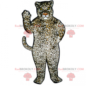 Panther maskot med stora fläckar - Redbrokoly.com