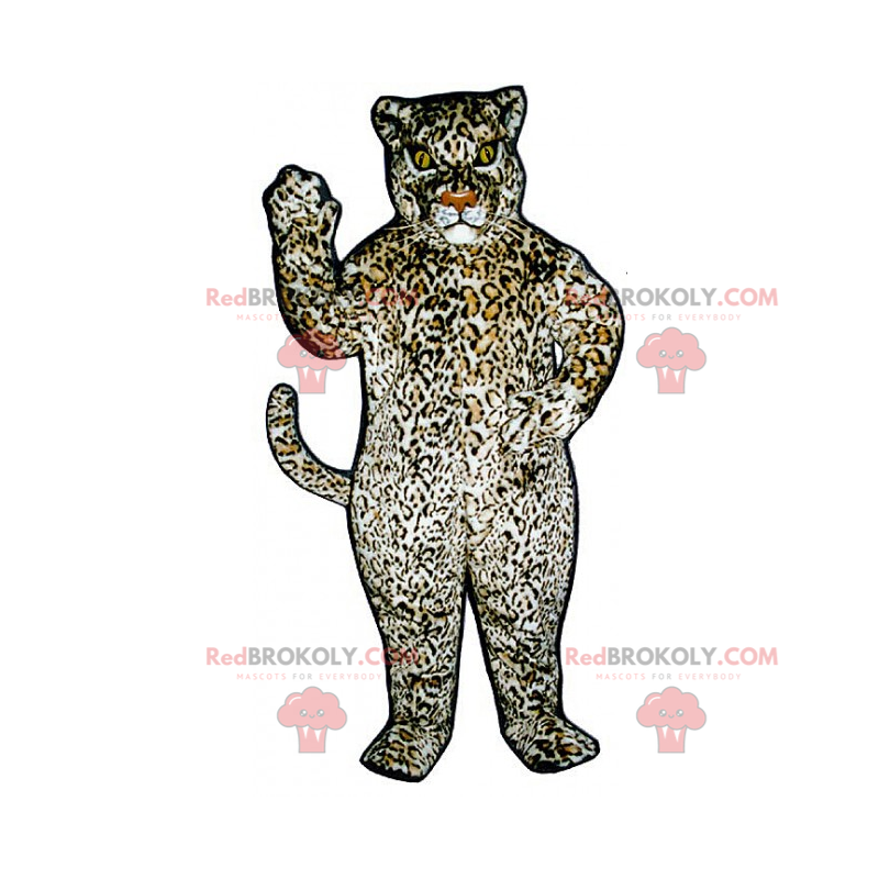 Panther maskot med stora fläckar - Redbrokoly.com