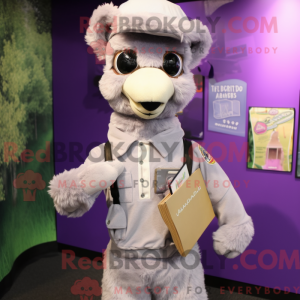 Lavendel Alpaka Maskottchen...
