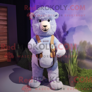 Lavendel Alpaca maskot...
