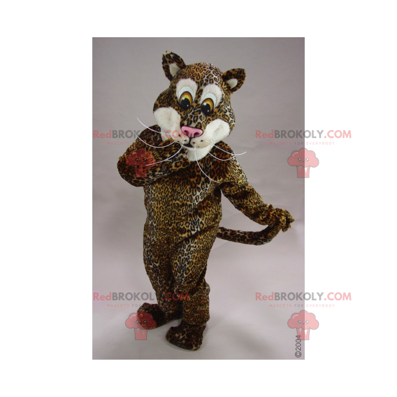 Panther maskot med lange overskæg - Redbrokoly.com