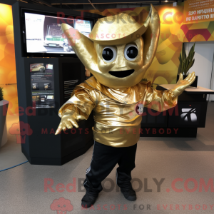 Gold Tacos maskotdraktfigur...