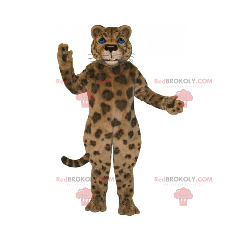 Mascotte de panthère avec yeux bleus - Redbrokoly.com Mascotte de panthère avec yeux bleus - Redbrokoly.com
