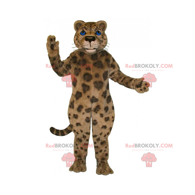 Panther mascotte met blauwe ogen - Redbrokoly.com