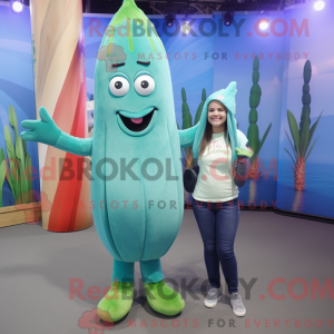 Teal Asparagus mascot...