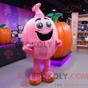 Pink græskar maskot kostume...