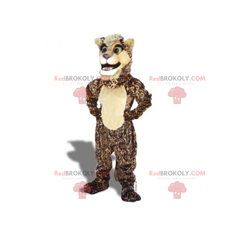 Beige and brown panther mascot - Redbrokoly.com