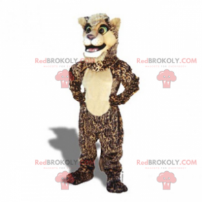 Béžový a hnědý panter maskot - Redbrokoly.com