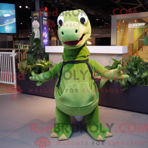 Oliven Brachiosaurus maskot...