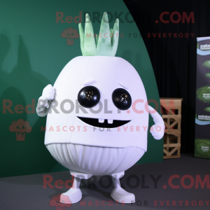 Hvit nepe maskot drakt...