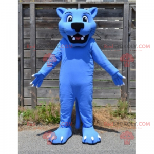 Anime cartoon blue panther mascot - Redbrokoly.com