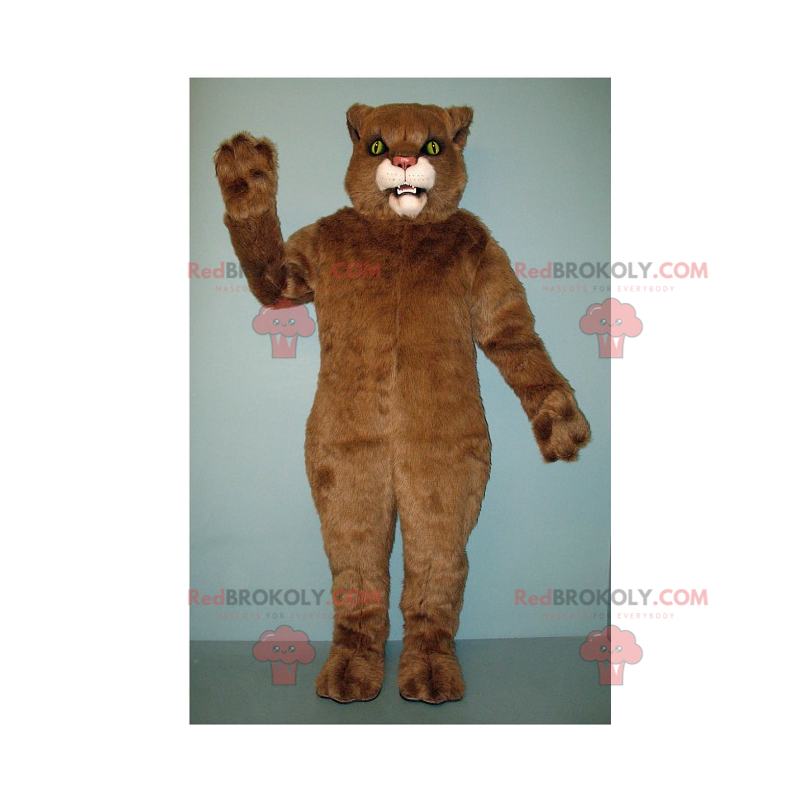 Brun panter maskot - Redbrokoly.com