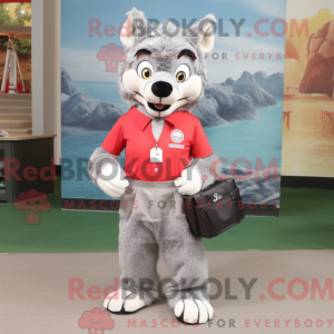 Sølv Say Wolf maskot...