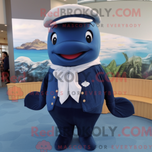 Navy Whale maskot kostume...