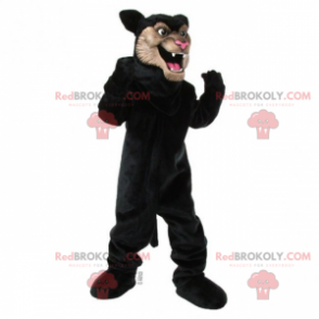 Czarna pantera maskotka z beżową twarzą - Redbrokoly.com