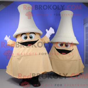 Cream Witch S Hat mascot...