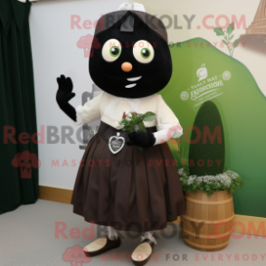 Fantasia de mascote Guinness oliva com saia e abotoaduras - Mascotes Guinness - REBROKO_256861 - RedBrokoly.com