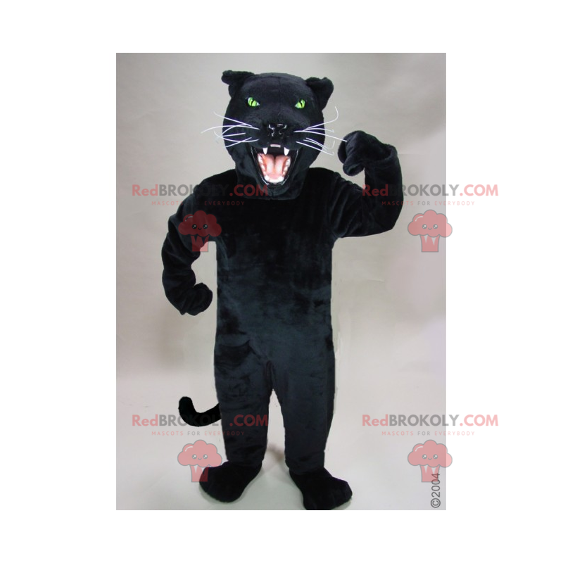 Black panther mascot with white mustaches - Redbrokoly.com Black panther mascot with white mustaches - Redbrokoly.com