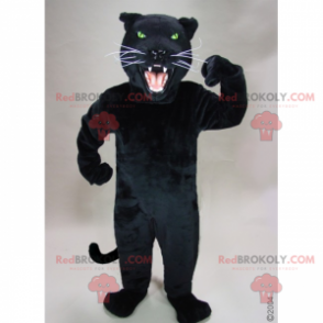 Black panther mascot with white mustaches - Redbrokoly.com