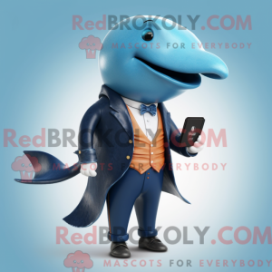 Rust Blue Whale mascot...