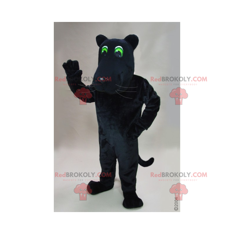 Maskot černý panter se zelenýma očima - Redbrokoly.com Maskot černý panter se zelenýma očima - Redbrokoly.com