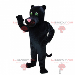Black panther mascot with pink nose - Redbrokoly.com