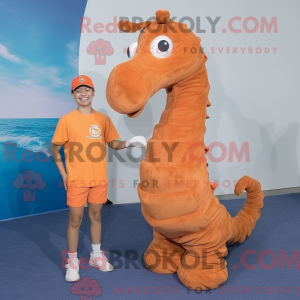Rust Sea Horse mascot...