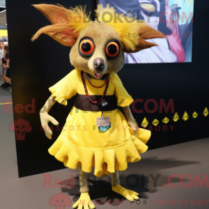 Yellow Aye-Aye mascot...