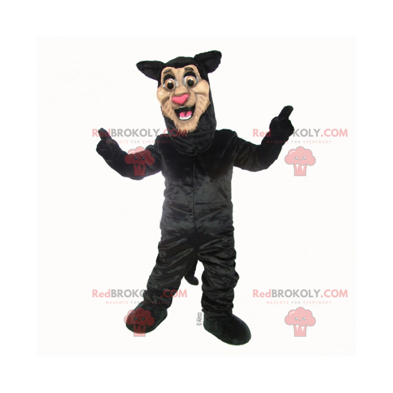 Mascota de la pantera negra sonriente - Redbrokoly.com