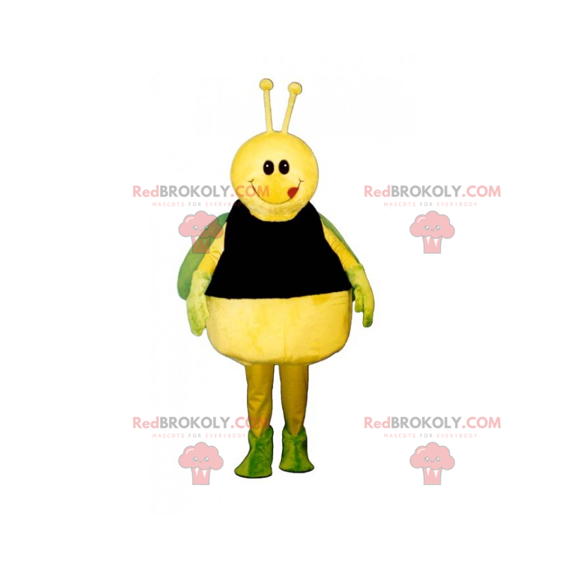 Mascotte de papillon jaune et ailes vertes - Redbrokoly.com