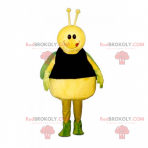 Yellow butterfly mascot and green wings - Redbrokoly.com