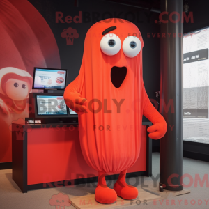 Red Ghost-maskotdraktfigur...