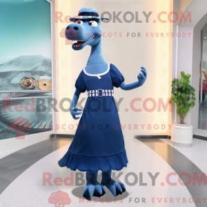 Navy Diplodocus mascot...