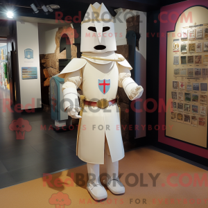 Krémový kostým maskota...