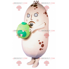 Mascotte de patate avec petit pois pleurant - Redbrokoly.com