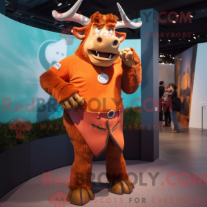 Orange Minotaur maskot...