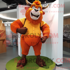 Orange Minotaur mascot...