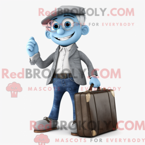 Sølv Advokat maskot kostyme...