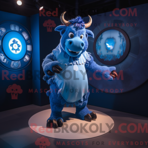 Blue Minotaur mascot...