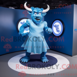 A figura azul da máscara do...