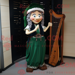 Celtic Harp maskot kostume...