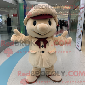 Beige bär maskot kostyme...