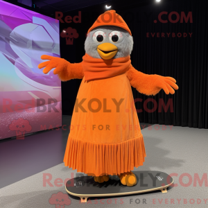 Oranžová postava maskota na...