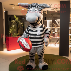 Grå Zebra maskot kostume...